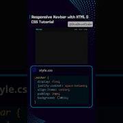 Responsive Navbar With Hamburger Menu HTML CSS Tutorial