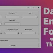 Tkinter Data Entry Form Tutorial For Beginners Python GUI Project Responsive Layout