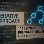 144 Binary Tree Preorder Traversal Iterative Approach LeetCode Solution