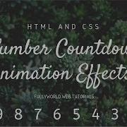 CSS Number Countdown Animation Effects HTML And CSS Tutorials