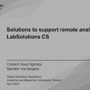 Solutions To Support Remote Analyses LabSolutions CS