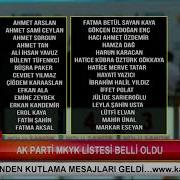 AK Parti MKYK Listesi Belli Oldu