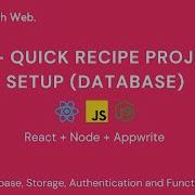 12 Quick Recipe Project Setup Database Appwrite With Web
