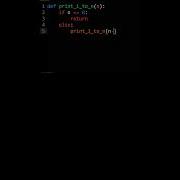 How To Print 1 To N Using Recursion In Python