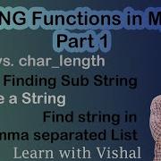String Functions In MySQL LENGTH CHAR LENGTH SUBSTR UPPER LOWER REPLACE FIND IN SET