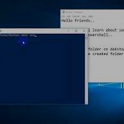 Create And Delete Folder Using Windows Powershell Command