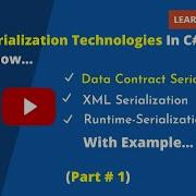 3 Main Serialization Technologies In C NET Part 1 Data Contract Serialization Learn N Njoy
