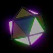 Rotating Neon Icosahedron Loop Futuristic Visuals