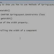 Java Programming Tutorial SpringLayout Constraints 9 Public Spring GetWidth