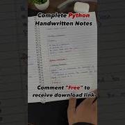 Free Python Notes Shorts Ytshort