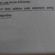 Simple Code Generation Algorithm Numerical
