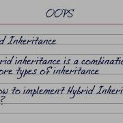 Hybrid Inheritance In Java