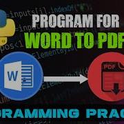Python Program To Convert Docx To PDF Python Programming Practice Python Library