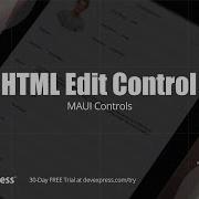 Get Started With The HTML Edit Control For NET MAUI
