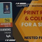 Let Us C Solutions C Programming Print Rows And Columns Using Nested For Loop