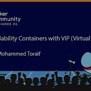 High Availability Containers With VIP Virtual IP