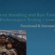 LoadRunner Error Handling And Runtime Setting