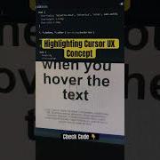 Highlighting Cursor UX Concept HTML Animation Uiux Designtrends2024 Shorts