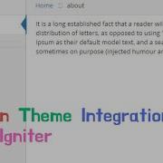 Theme Integration With CodeIgniter 3 Admin Theme Integration With CodeIgniter Layout CodeIgniter