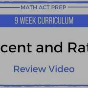 Math ACT Prep Percent And Ratios Lesson Day 09