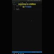 Python Vs C C Speed Test Counting To 1 Billion Shorts Python Cpp