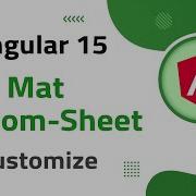 33 Mat Bottom Sheet Customization In Angular 15 Angular Material Angular 15 Tutorial