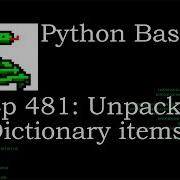 Python Basics Unpack Dictionary With Items Method