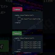 Junior Vs Senior Td Tr Developer Programming Javascript Html Coding Css Html5 Webdevelopment