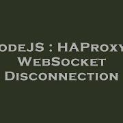NodeJS HAProxy WebSocket Disconnection