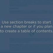 Word Tutorial Add Page And Section Breaks