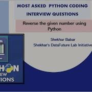 Python Program To Reverse A Number Python Coding Interview Question