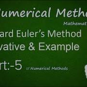 Forward Euler S Method Derivative Example
