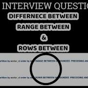 DIFFERENCE BETWEEN RANGE BETWEEN AND ROWS BETWEEN SQL Interview Questions