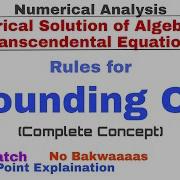 1 Rounding Off Complete Concept Numerical Methods Numerical Analysis