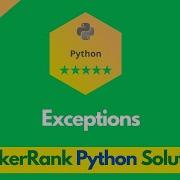 HackerRank Exceptions Problem Solution In Python Python Problems Solutions Programmingoneonone
