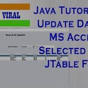 Java Swing With MS Access 05 Select And Update Data From JTable Study Viral