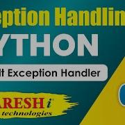 Default Exception Handler Exceptions In Python Python Programming Tutorial Naresh IT