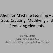 Python For Machine Learning 21 Sets Creating Modifying And Removing Elements