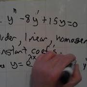 MAP2302 2nd Order Linear Homogeneous With Constant Coefficients Example 1