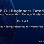 Wordpress WP CLI Tutorials For Beginners 3 Generates Configuration File For Wordpress Setup Via CLI