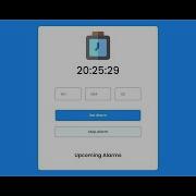 Alarm Clock Using HTML CSS Vanilla JavaScript