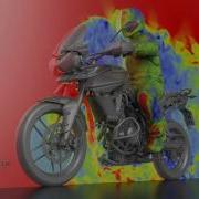CFD Simulation Of Wind Buffeting On A Triumph Motorbike By TotalSim