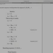 Select Recursive Formula For Sequence