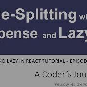 Suspense And Lazy In React 1 Code Splitting With Suspense And Lazy