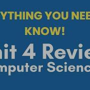 AP Computer Science A Unit 4 Review Video
