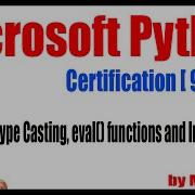 Microsoft Python Certification Type Casting Eval Functions And Immutability By Durga Sir