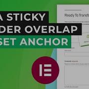 How To Fix Elementor Sticky Header Overlapping The Scroll To Section Offset Menu Anchor