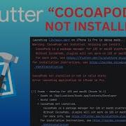 FLUTTER ERROR CocoaPods Not Installed FIX December 2024