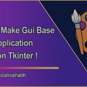 How To Make Gui Base Paint Application In Python Tkinter Part01