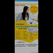 Java Full Stack Developer Online Training Starting From 1 May 2024